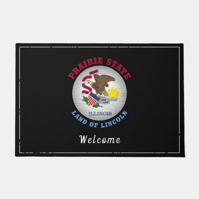 PAILLASSON DRAPEAU D'ÉTAT ILLINOIS PRAIRIE (Devant)