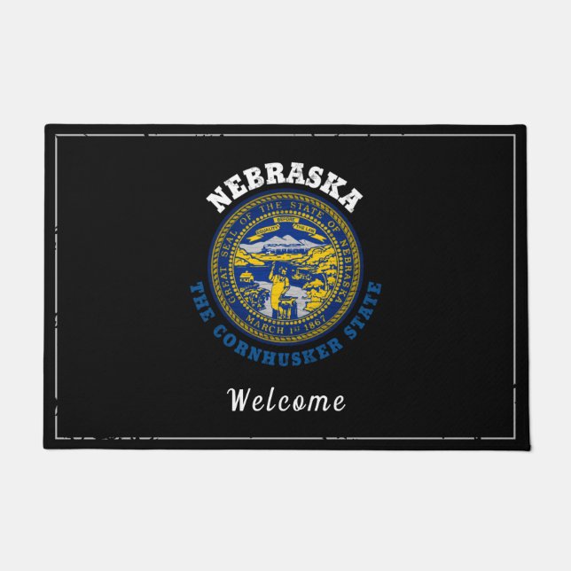 PAILLASSON DRAPEAU D'ÉTAT NEBRASKA CORNHUSKER (Devant)
