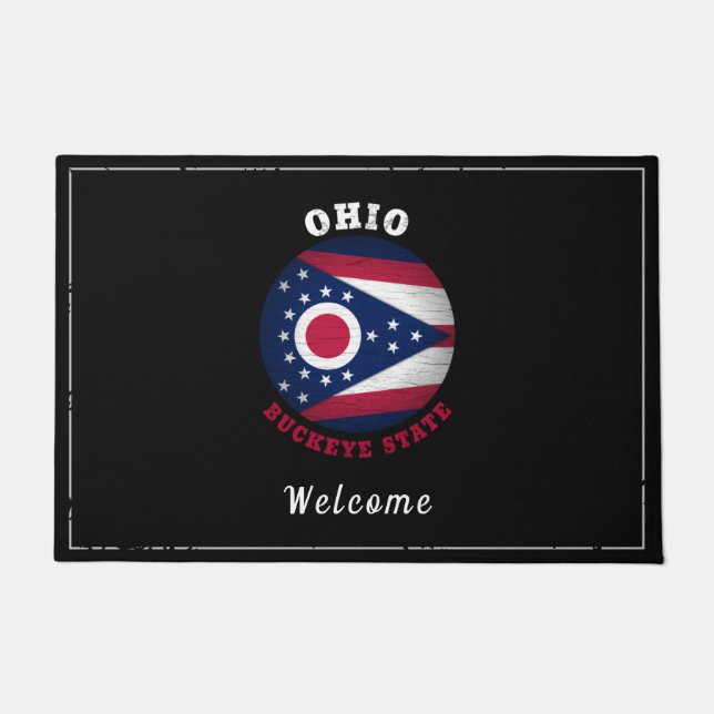 PAILLASSON DRAPEAU D'ÉTAT OHIO BUCKEYE (Devant)