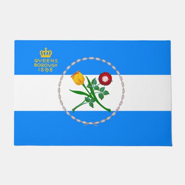Paillasson Drapeau du Queens (arrondissement de New York) (Devant)