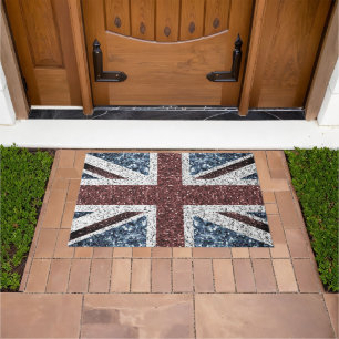 Paillasson Drapeau du Royaume-Uni Rustic vintage scintille pa