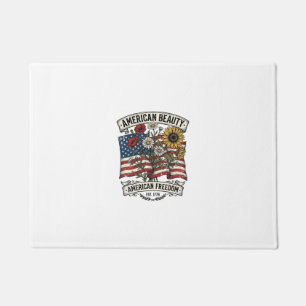 Paillasson Drapeau Floral American Beauty Patriotique