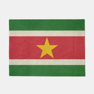 Paillasson Drapeau grunge d'État souverain du Surinam