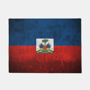 Paillasson Drapeau grunge du Haïti