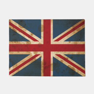Paillasson Drapeau grunge souillé d'Union Jack R-U