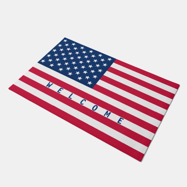 Paillasson Drapeau Patriotique Américain (Incliné)