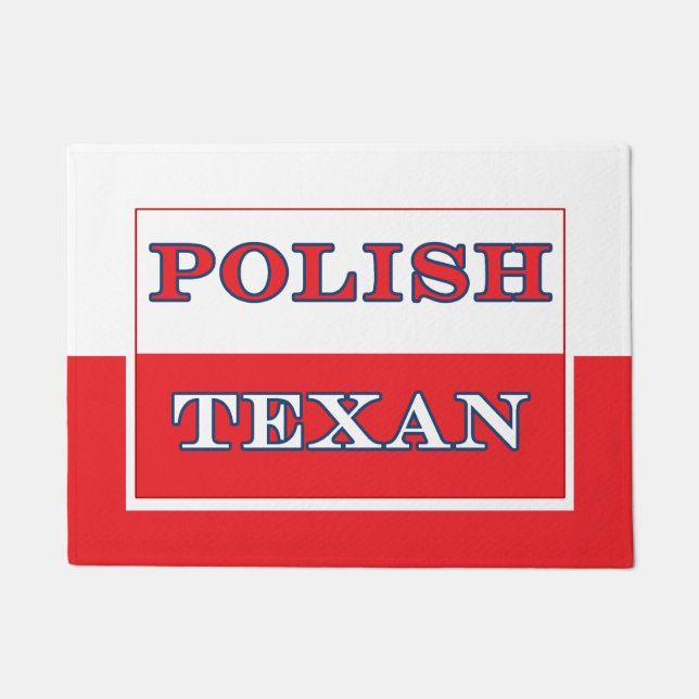 Paillasson Drapeau polonais de la Pologne texane (Devant)