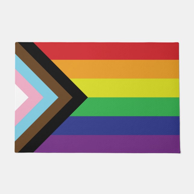 Paillasson Drapeau progressiste LGBTQIA (Devant)