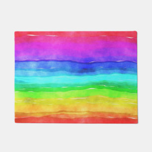 Paillasson Drapeau symbole de fierté donnant une forme de dis