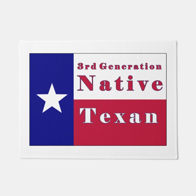 Paillasson Drapeau texan natif de 3e génération (Devant)