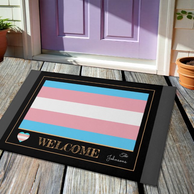 Paillasson Drapeau transgenre & Fierté maison communautaire m (Créateur téléchargé)