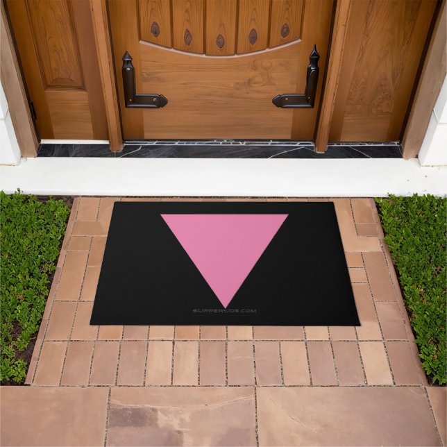 Paillasson Drapeau triangle rose de SlipperyJoe drapeau rose  (De plein air)