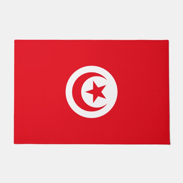 Paillasson Drapeau tunisien (Tunisie) (Croissant islamique) (Devant)