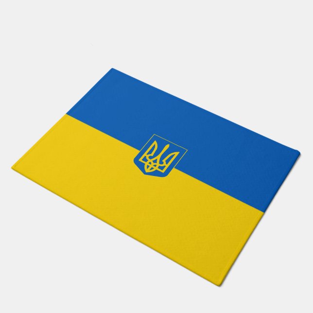 Paillasson Drapeau ukrainien Armoiries (Incliné)