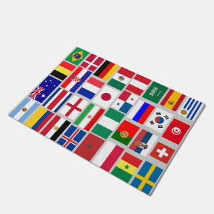 Paillasson Drapeaux d'équipe de FOOTBALL SYMBOL 2018 originau