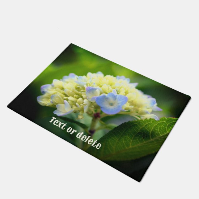 Paillasson Dreamy Blue Hydrangea Flower Personnalisé (Incliné)