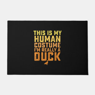 Paillasson Drôle Canard Voici Mon Costume Humain Halloween
