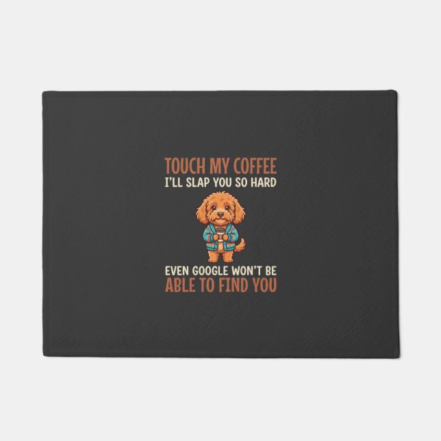 Paillasson Drôle de Cockapoo Amateur de Café (Devant)