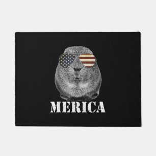 Paillasson Drôle de la Guinée Cochon Merica Drapeau Patriotiq