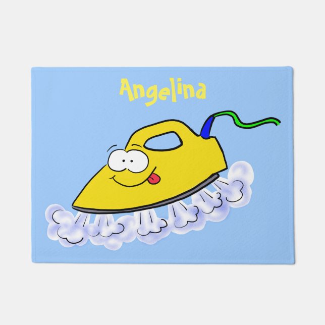 Paillasson Drôle dessin animé linge de fer (Devant)