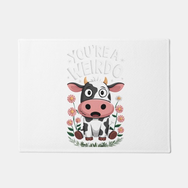 Paillasson Drôle mat de la vache (Devant)