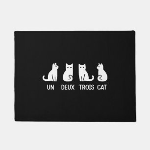 Paillasson Drôle Meow Kitty Un Deux Trois Cat Drôle Chat Noir
