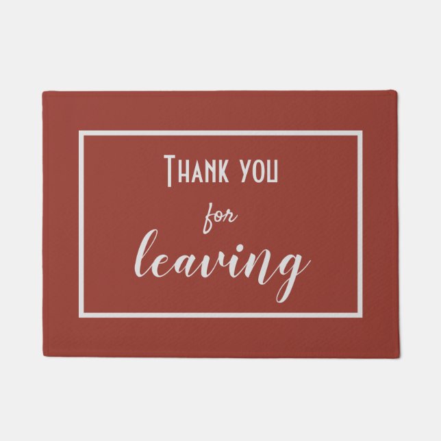 Paillasson Drôle "Merci de départ" Introvert Antisocial (Devant)