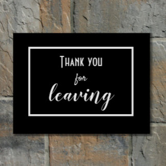 Paillasson Drôle "Merci de départ" Introvert Antisocial