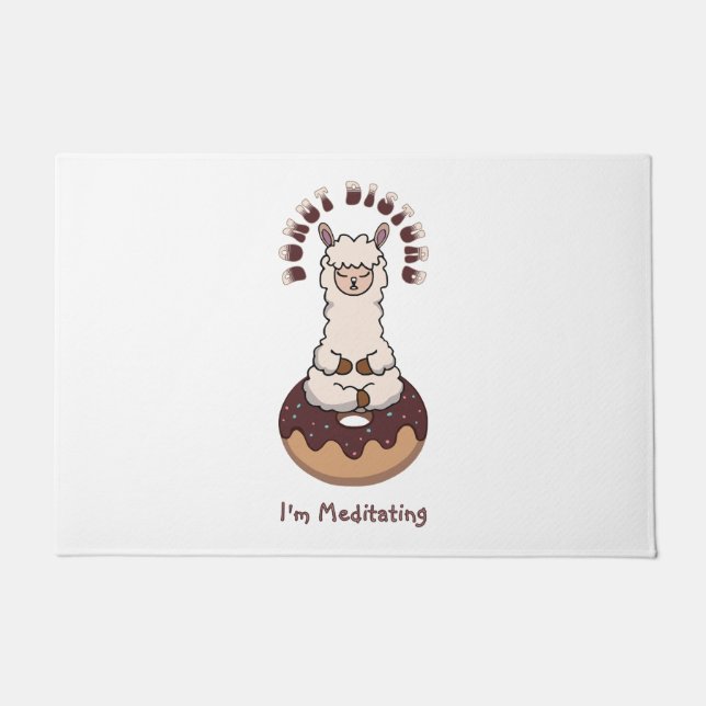 Paillasson Drôle mignon Disturbe De Donut Personnalisé (Devant)