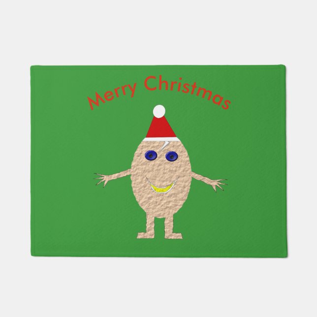 Paillasson Drôle OEuf de Noël Mat (Devant)