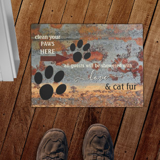 Paillasson Drôle pince de chat mat
