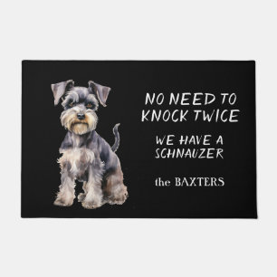 Paillasson Drôle Schnauzer Chien Pas besoin de frapper deux f