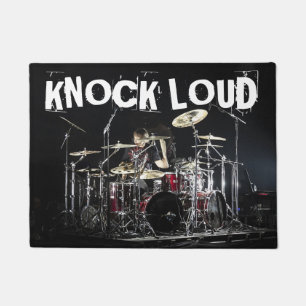 Paillasson Drummer Heavy Metal Rock KNOCK LOUD Fun Gift