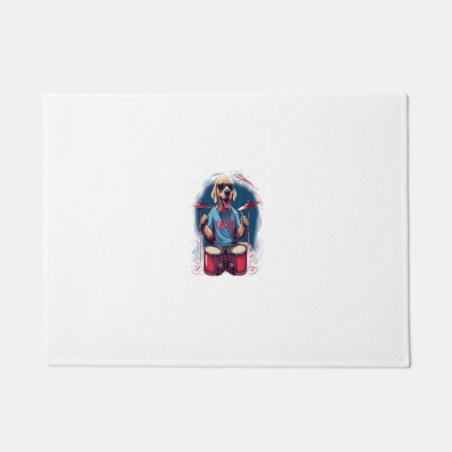Paillasson Drummer Rocker Labrador Retriever Chien Drummer (Devant)
