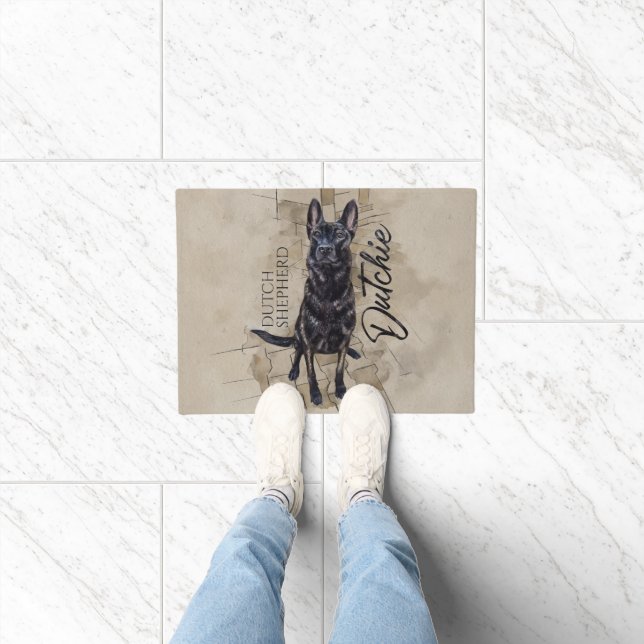 Paillasson Dutch Shepherd - Illustration utchie (Intérieur)
