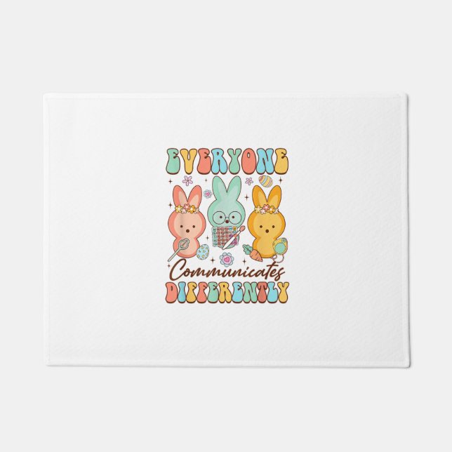 Paillasson Easter Speech Therapy SLP Everyone Communicates Di (Devant)