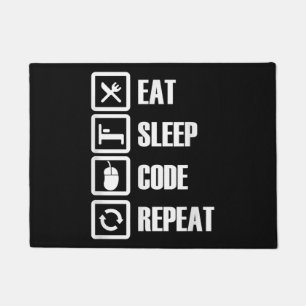 Paillasson Eat Sleep Code Répétition Coding Programmer Ingéni