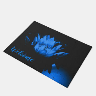 Paillasson Eau bleue brillante Lily Lotus Accueil Fleur