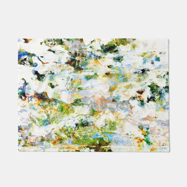 Paillasson Eau couleur, grunge rustique graphisme art (Devant)