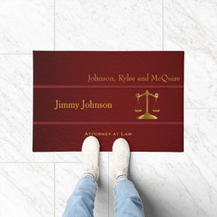 Paillasson Échelle en cuir rouge d'avocat de la justice