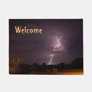 Paillasson Éclair Tempête de nuit Welcome Doormat