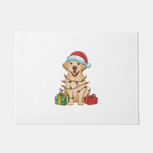 Paillasson Éclairage de Noël Chapeau Labrador Retriever Chien