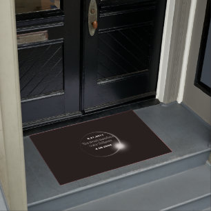 Paillasson Éclipse solaire double date 2024 et 2017