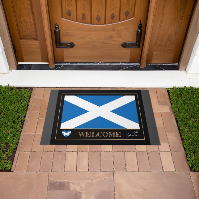 Paillasson Ecosse & Ecosse Drapeau maison mat / sports Bienve (De plein air)