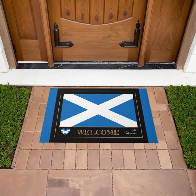 Paillasson Ecosse & Ecosse Drapeau maison mat / sports Bienve (De plein air)