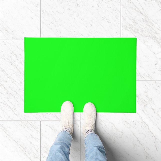 Paillasson écran vert néon, cool couleur uni clair (Intérieur)