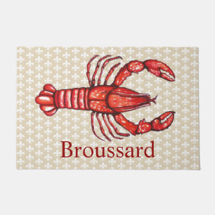 Paillasson Écrevisses et Fleur De Lis de la Louisiane Cajun