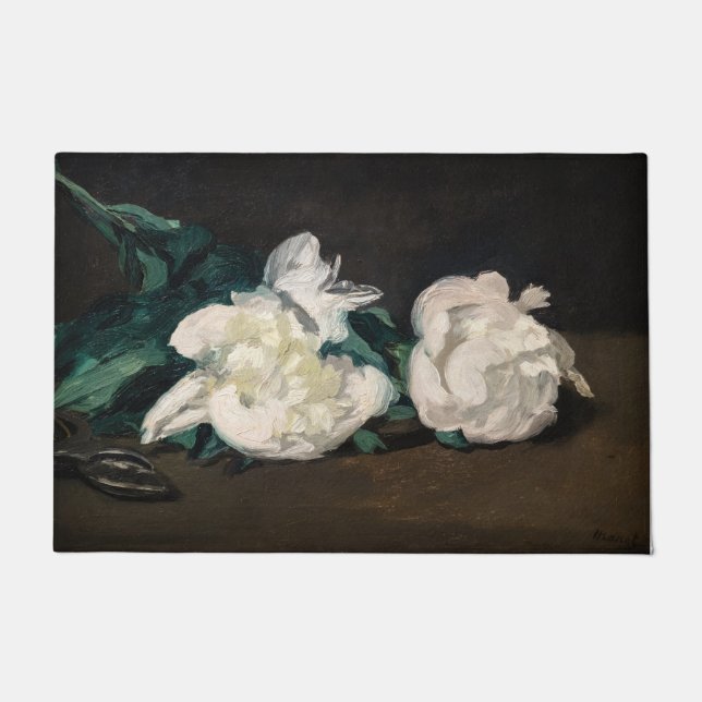 Paillasson Edouard Manet - Branche de pivoines blanches, séca (Devant)