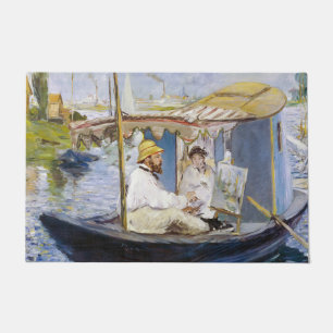 Paillasson Edouard Manet - Monet dans son bateau atelier
