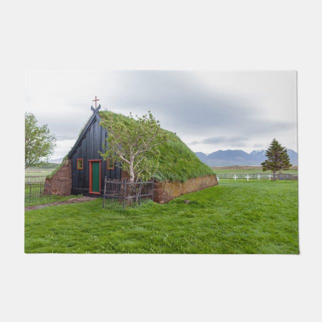 Paillasson Eglise Vidimyri Turf dans le nord de l'Islande (Devant)